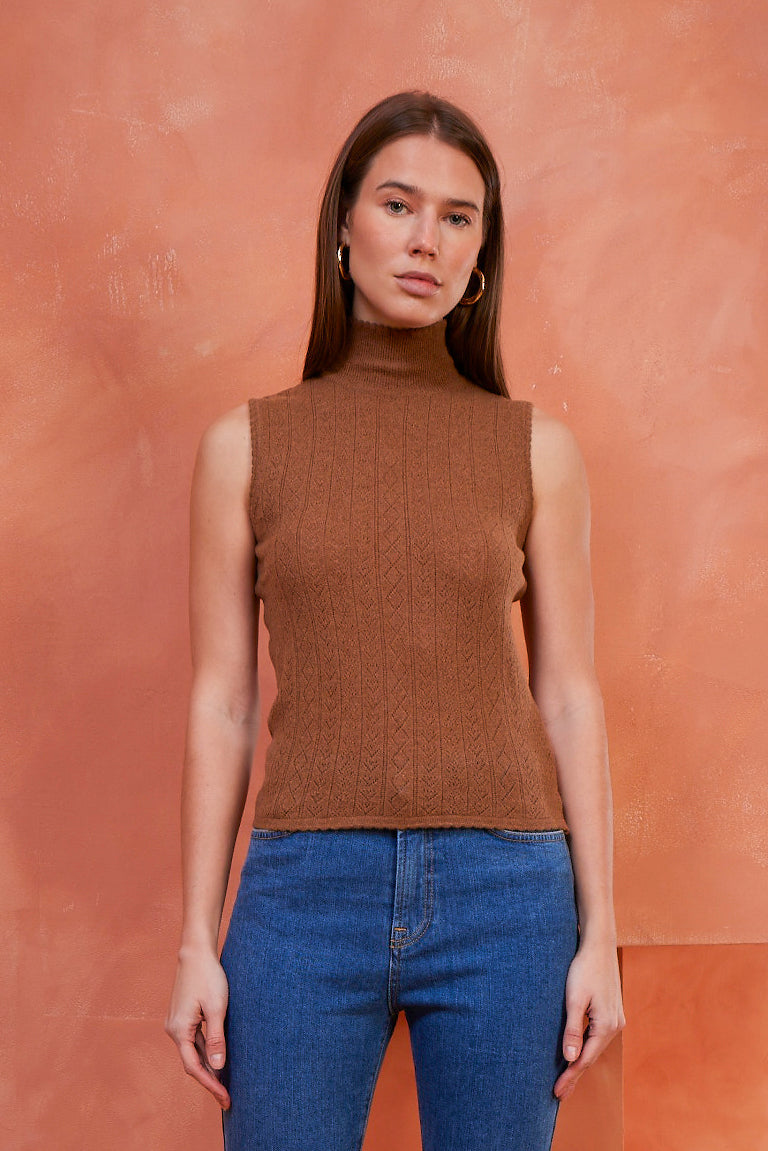Hearts in a Row Knit Sleeveless Turtleneck – Faraway