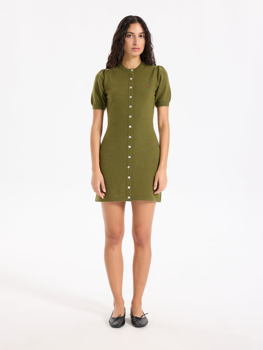 Lover's Knot Wool Cashmere Cardigan Dress