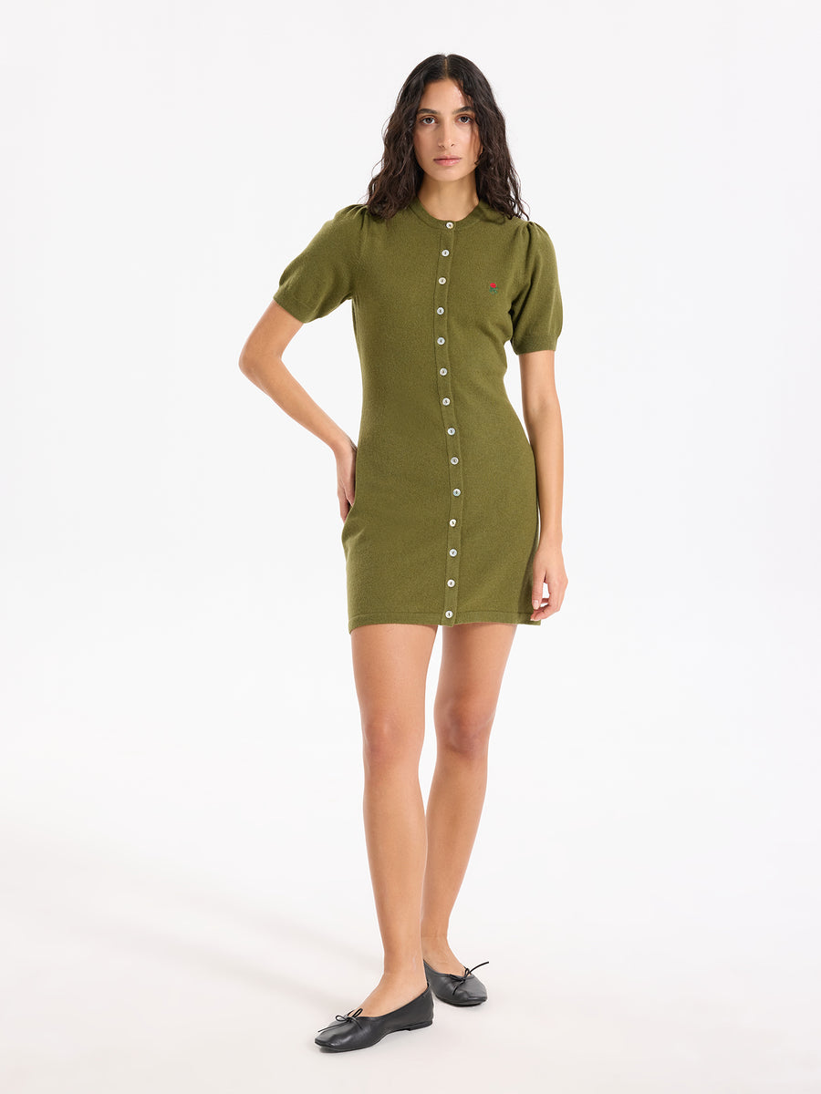 Lover's Knot Wool Cashmere Cardigan Dress