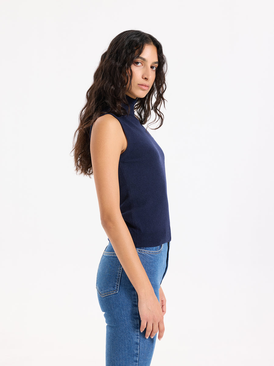 Lover's Knot Wool Cashmere Turtleneck Top