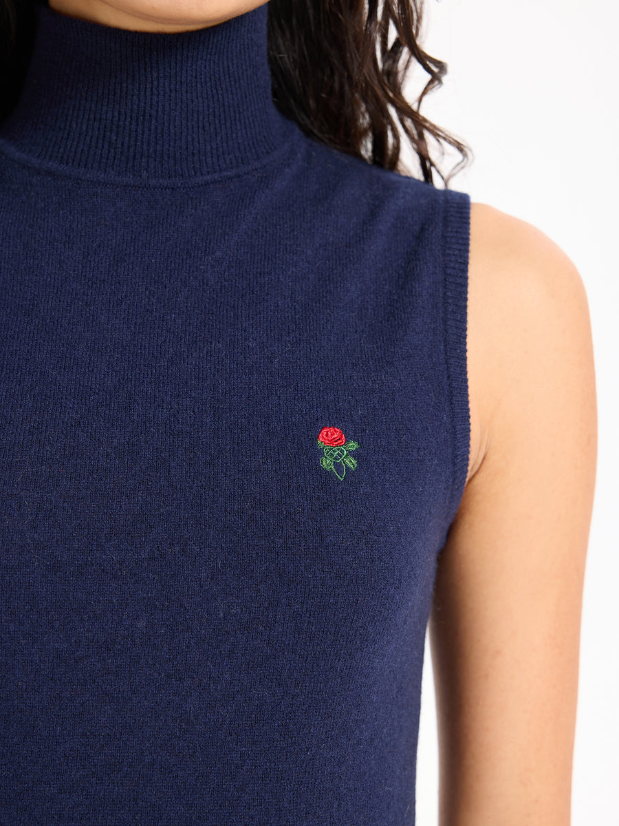 Lover's Knot Wool Cashmere Turtleneck Top
