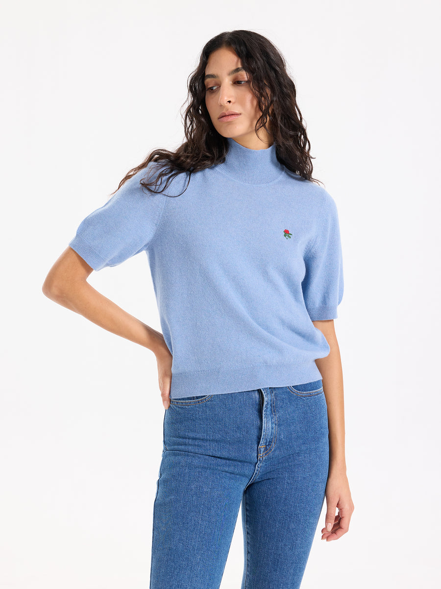 Lover's Knot Wool Cashmere Turtleneck Sweater