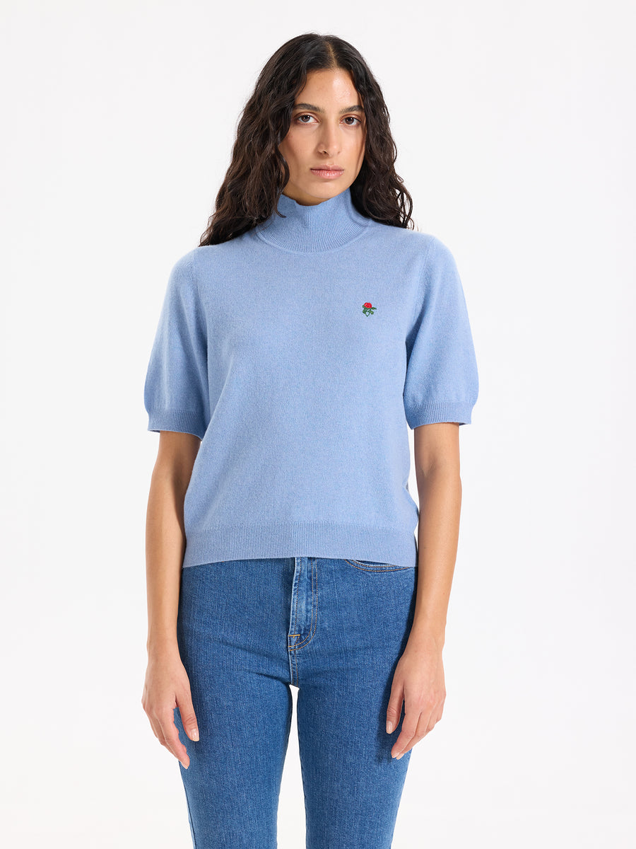 Lover's Knot Wool Cashmere Turtleneck Sweater