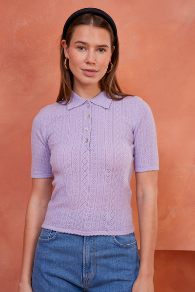 Hearts in a Row Knit Polo