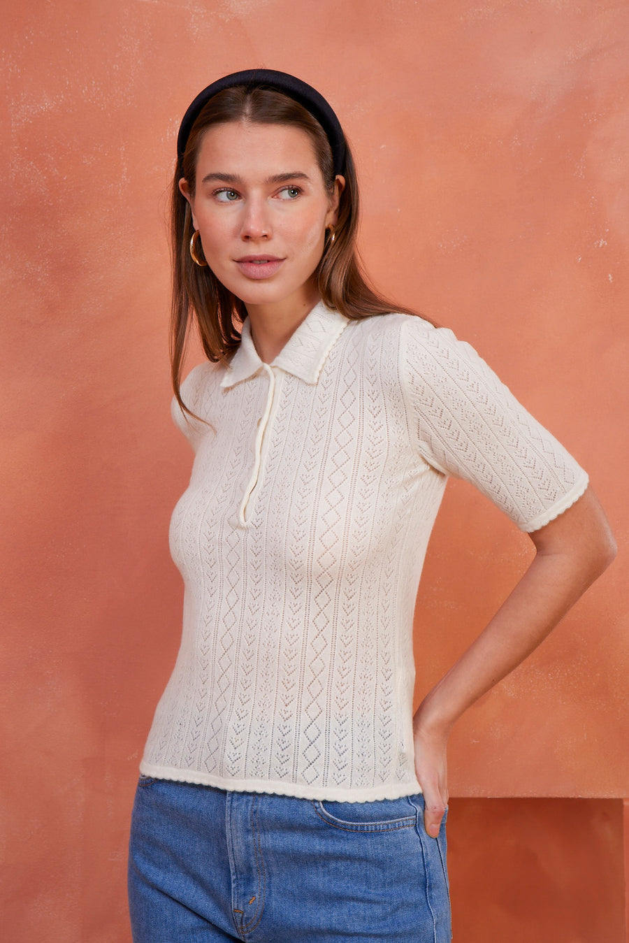 Hearts in a Row Short Sleeve Knit Top