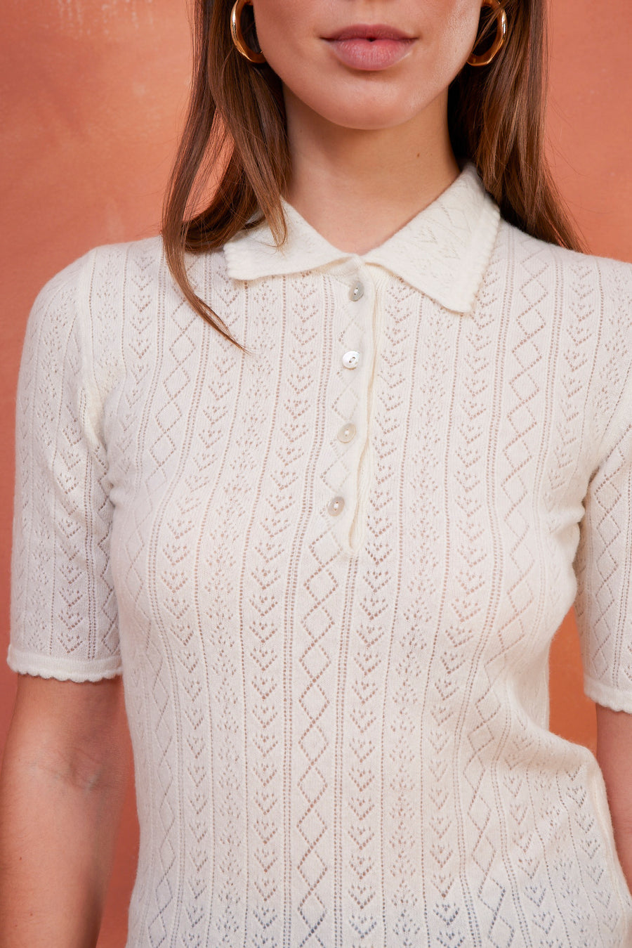 Hearts in a Row Short Sleeve Knit Top