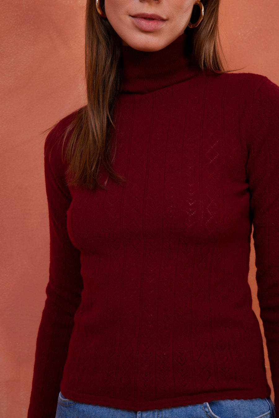 Hearts in a Row Knit Turtleneck