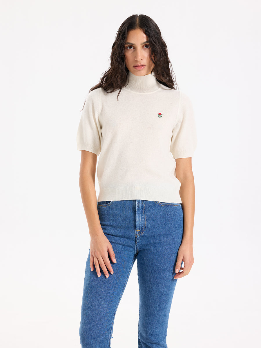 Lover's Knot Wool Cashmere Turtleneck Sweater