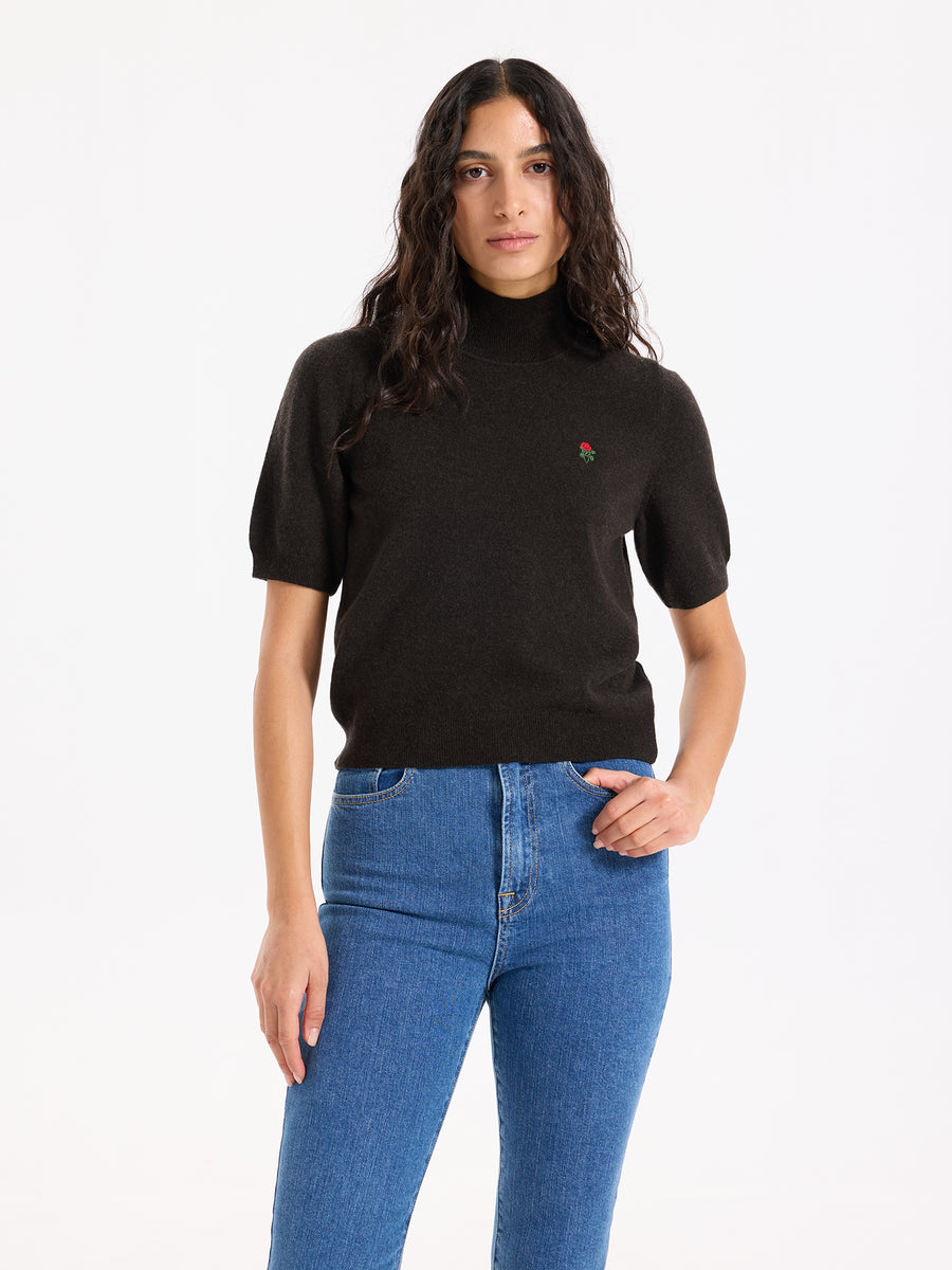 Lover's Knot Wool Cashmere Turtleneck Sweater