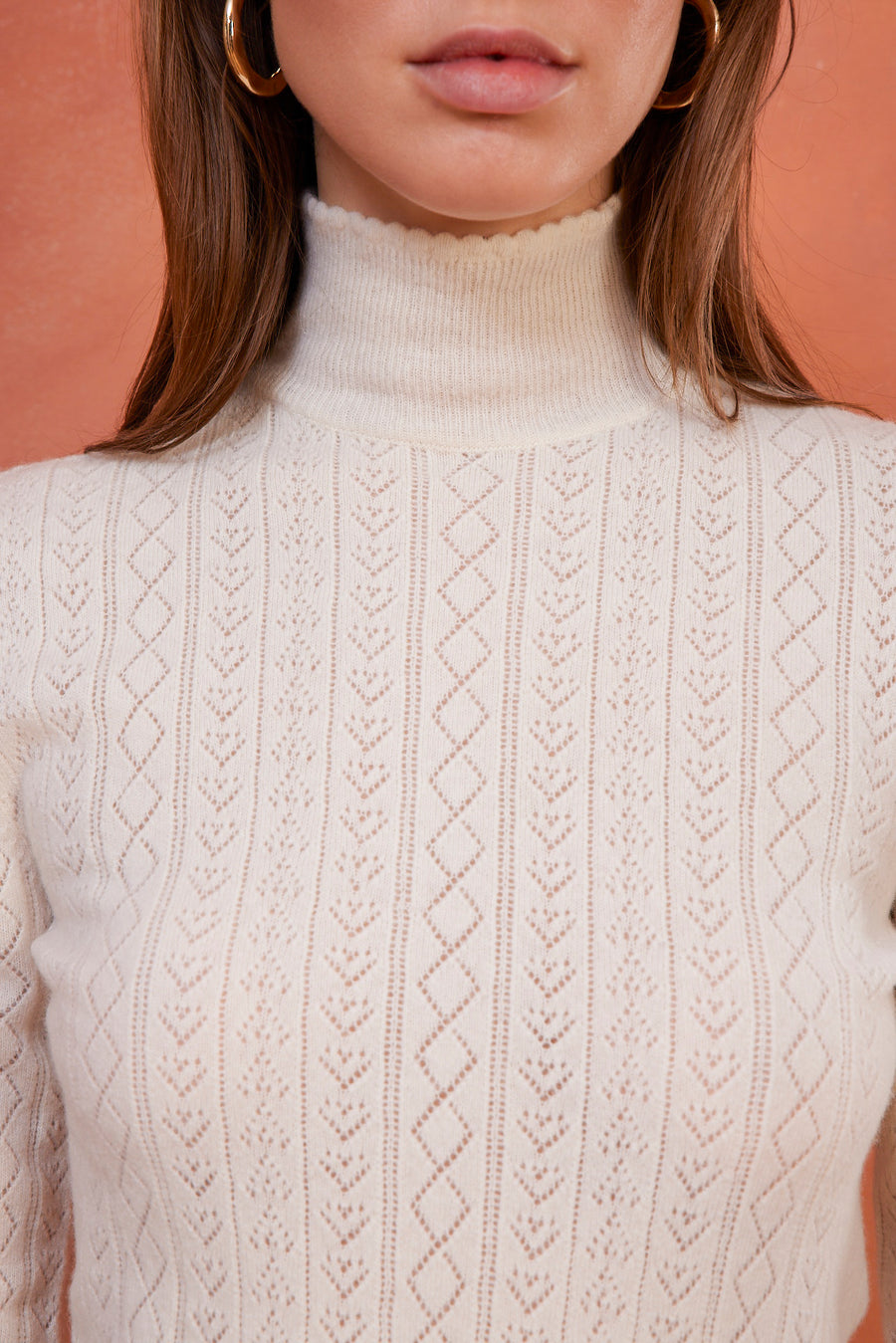 Hearts in a Row Knit Turtleneck