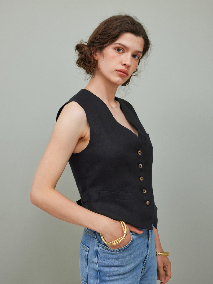 Vida Linen Vest