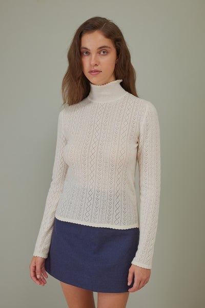 Hearts in a Row Knit Turtleneck