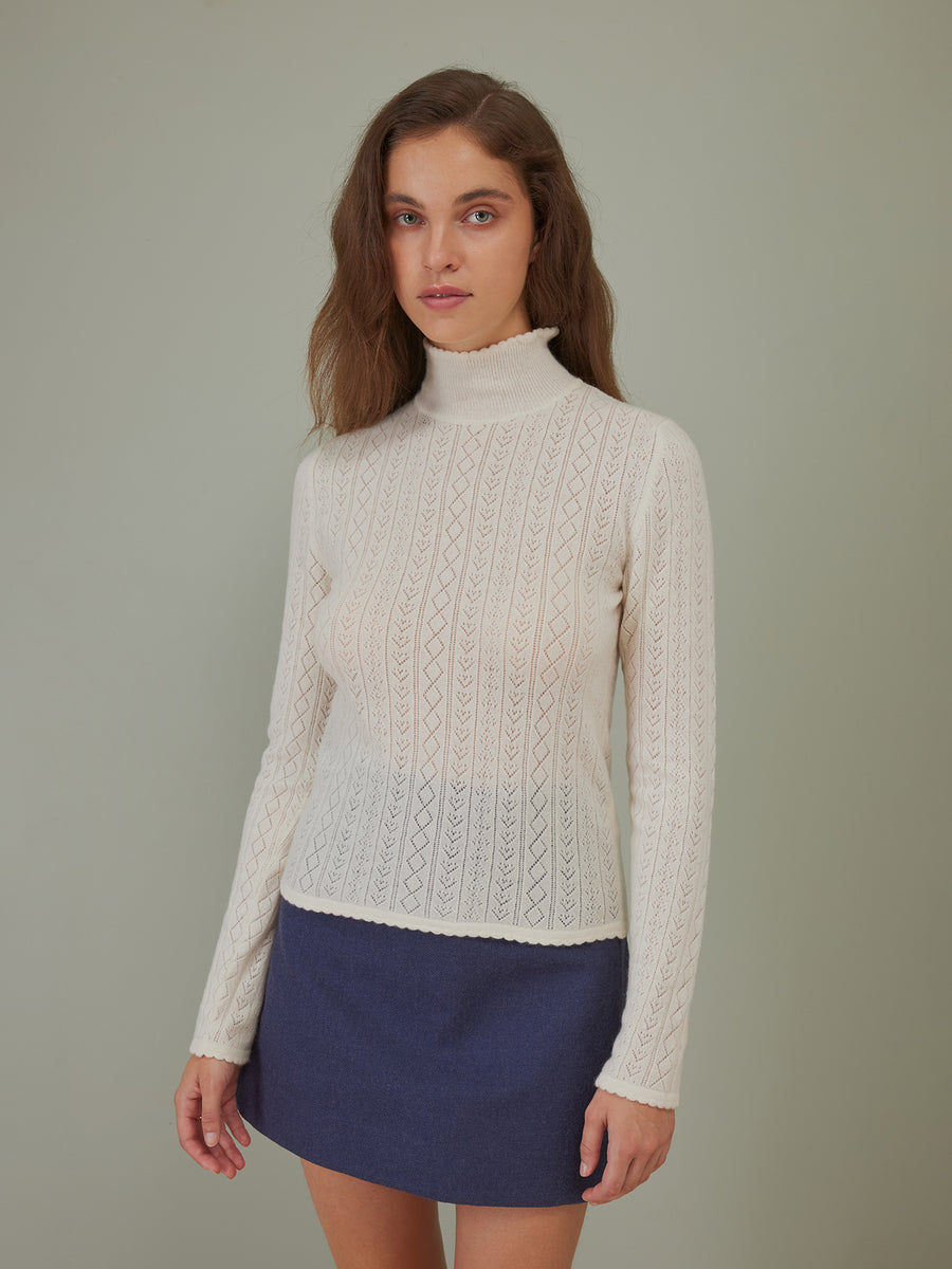 Hearts in a Row Knit Turtleneck