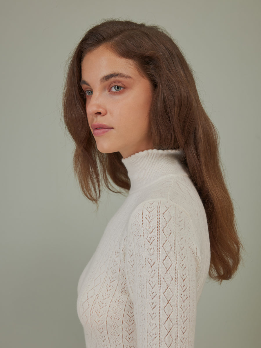 Hearts in a Row Knit Turtleneck