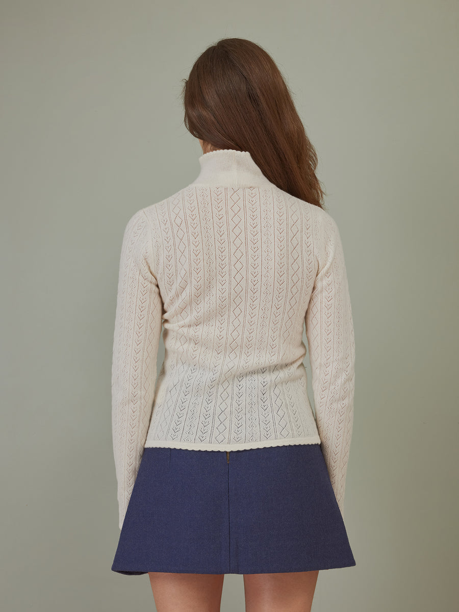 Hearts in a Row Knit Turtleneck