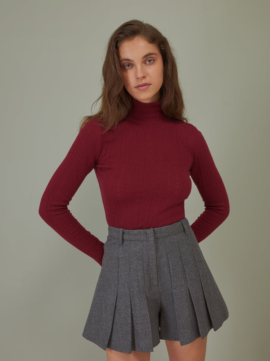 Hearts in a Row Knit Turtleneck