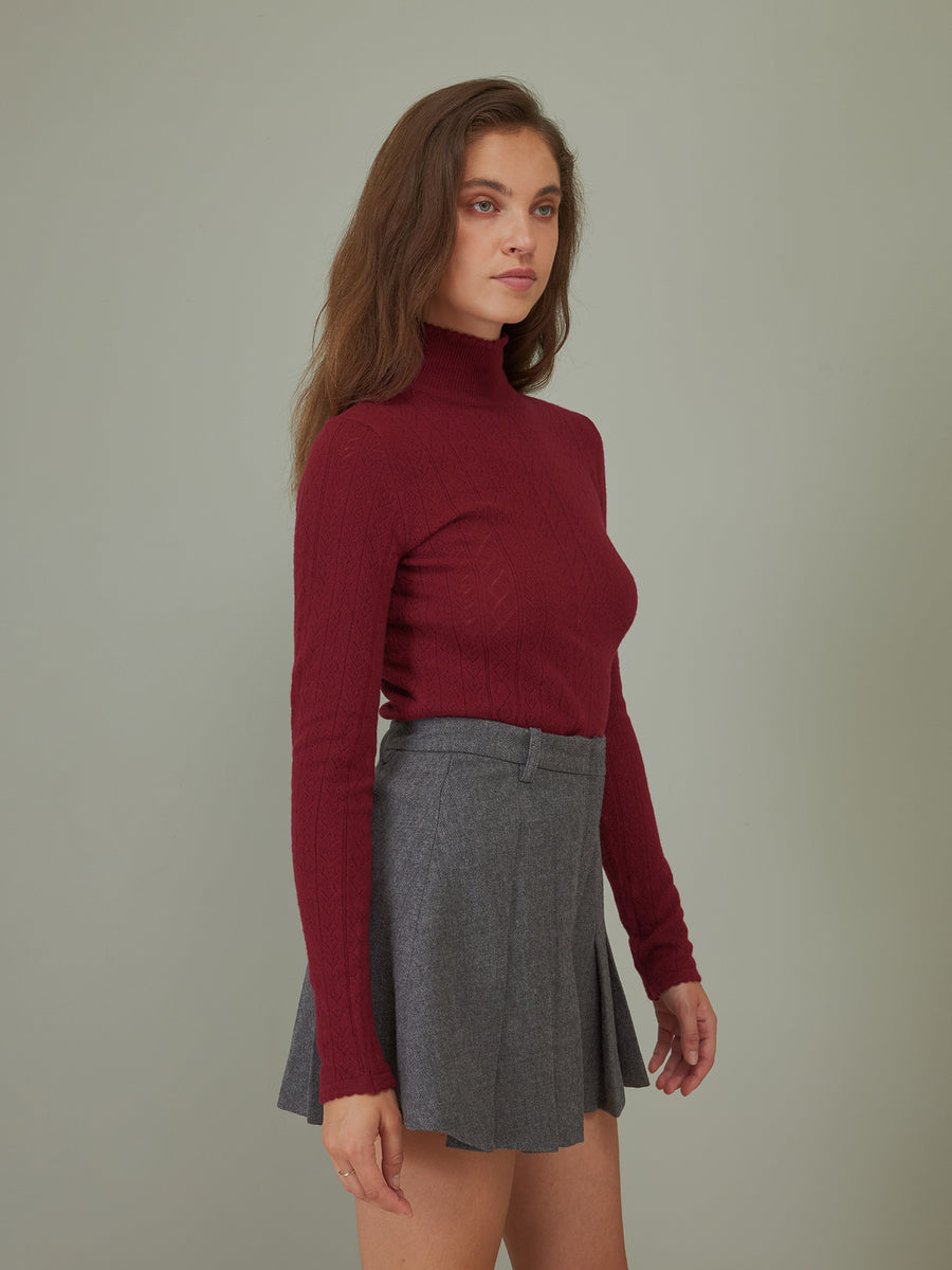 Hearts in a Row Knit Turtleneck