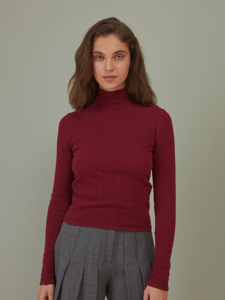 Hearts in a Row Knit Turtleneck