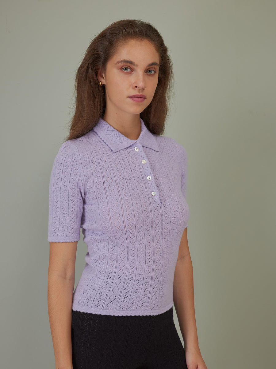 Hearts in a Row Knit Polo