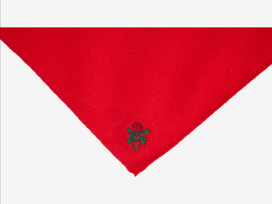 Lover's Knot Wool Cashmere Bandana Scarf