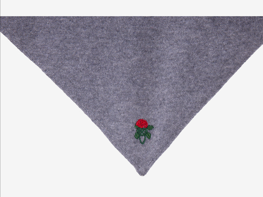 Lover's Knot Wool Cashmere Bandana Scarf