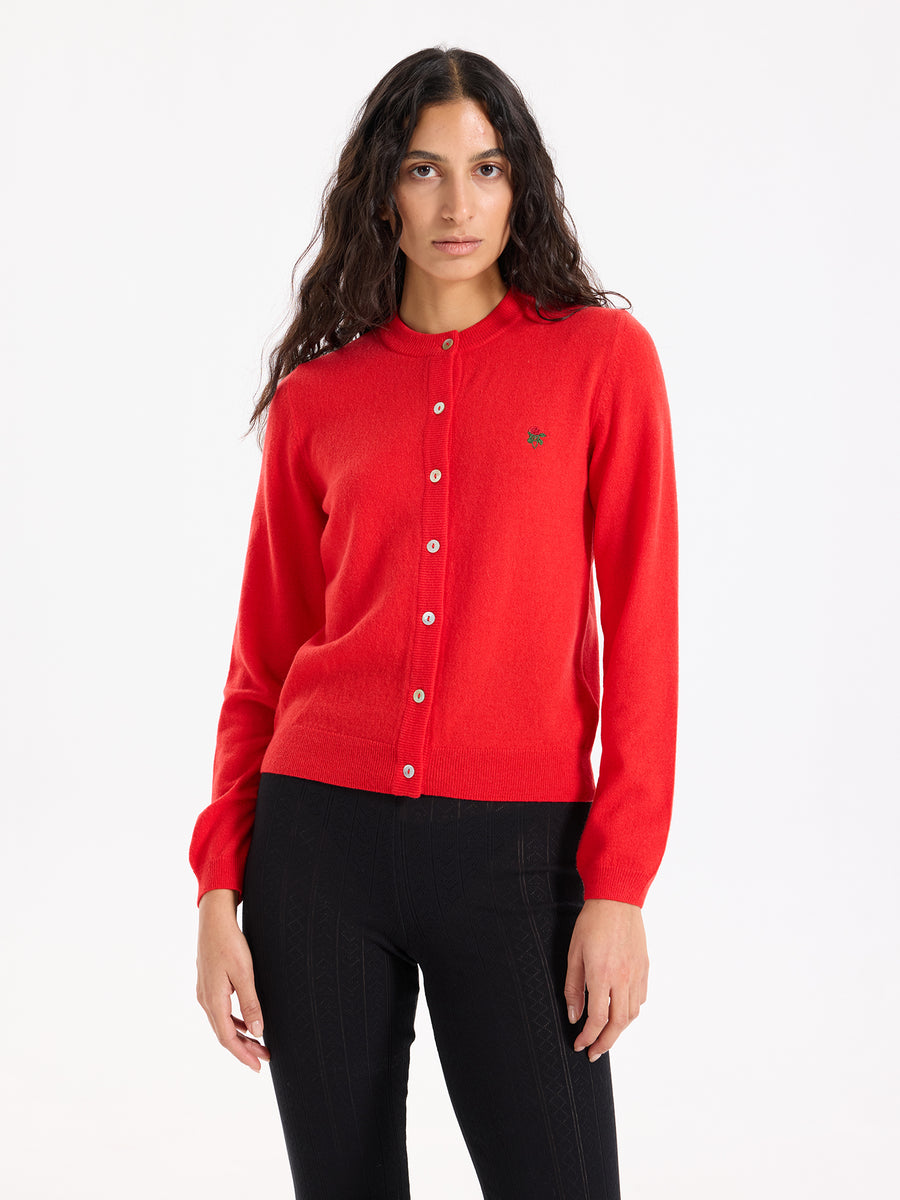 Lover's Knot Wool Cashmere Cardigan