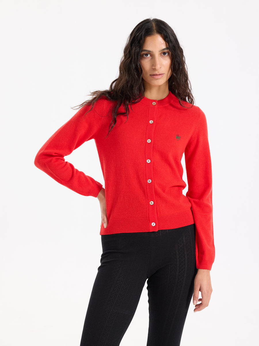 Lover's Knot Wool Cashmere Cardigan