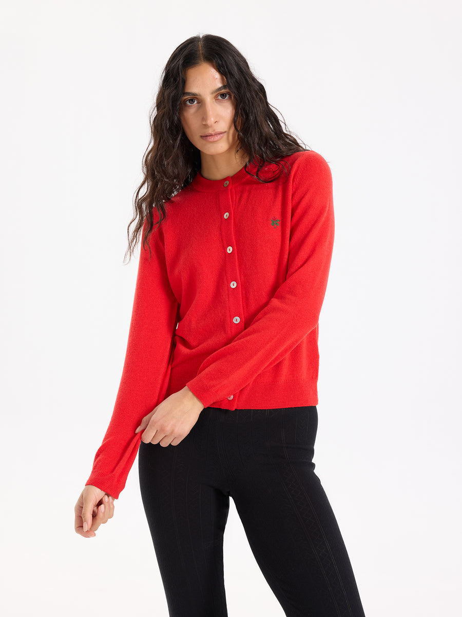 Lover's Knot Wool Cashmere Cardigan