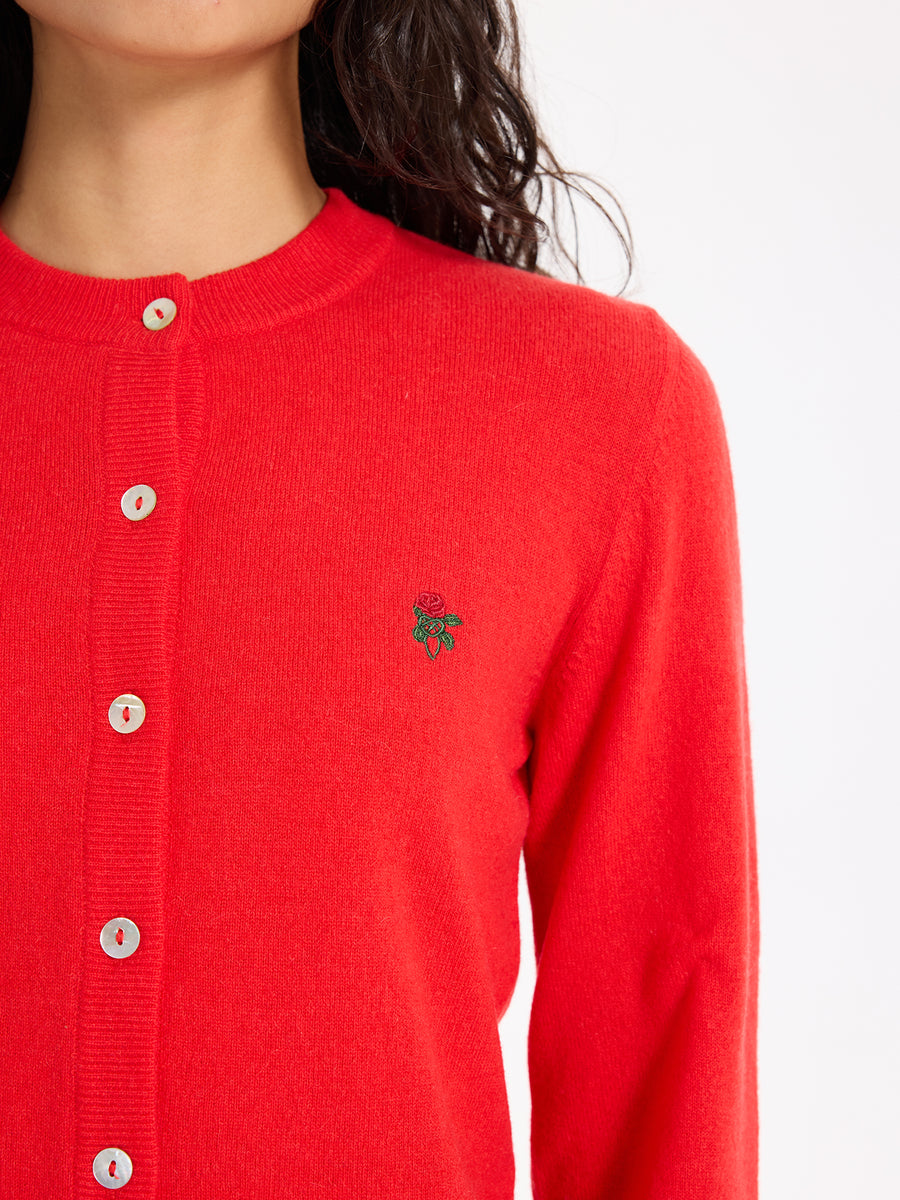 Lover's Knot Wool Cashmere Cardigan