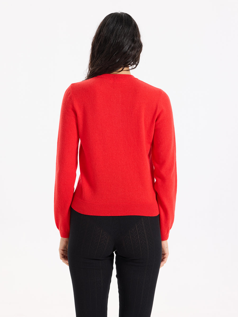 Lover's Knot Wool Cashmere Cardigan