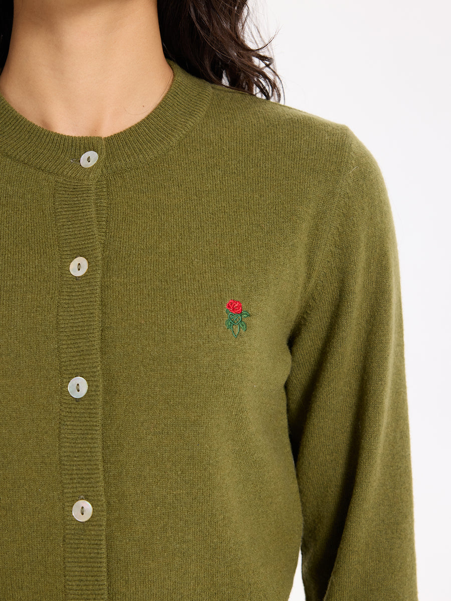 Lover's Knot Wool Cashmere Cardigan