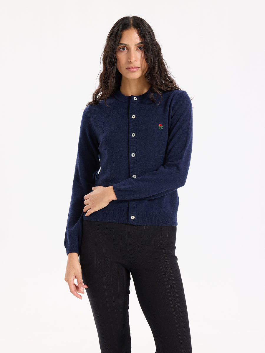 Lover's Knot Wool Cashmere Cardigan