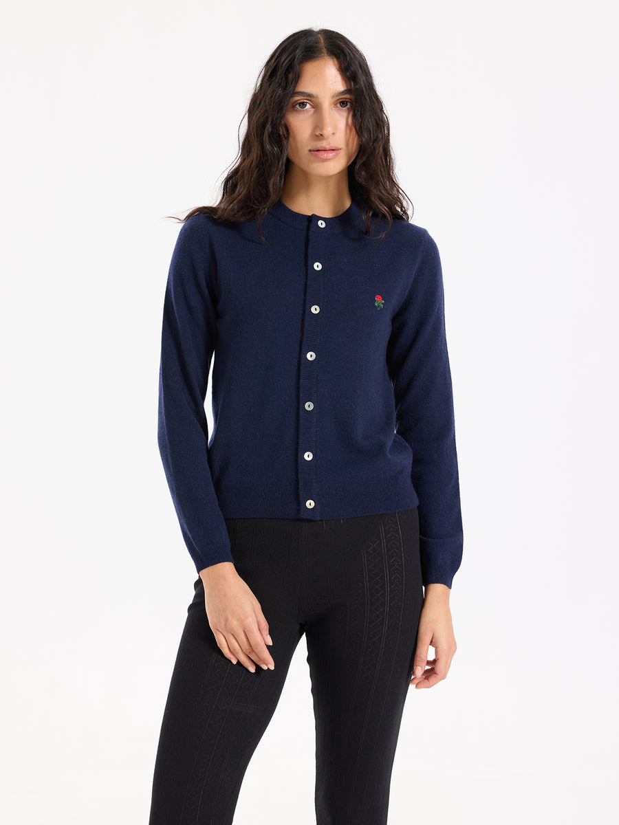 Lover's Knot Wool Cashmere Cardigan