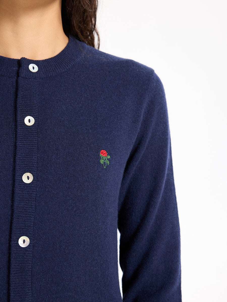 Lover's Knot Wool Cashmere Cardigan