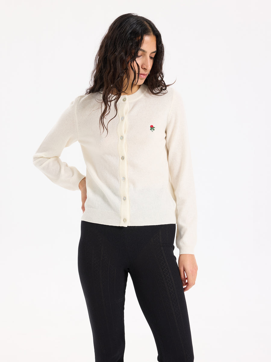 Lover's Knot Wool Cashmere Cardigan