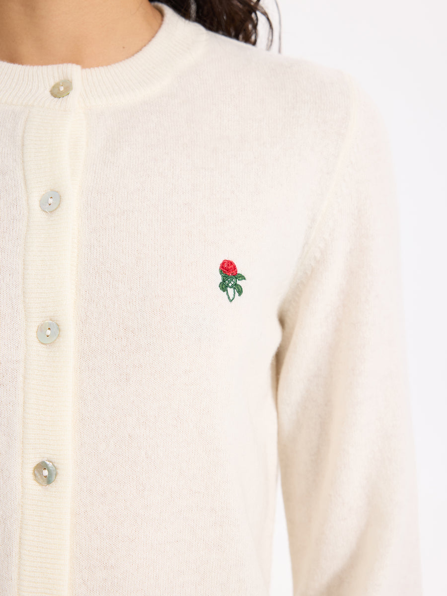 Lover's Knot Wool Cashmere Cardigan