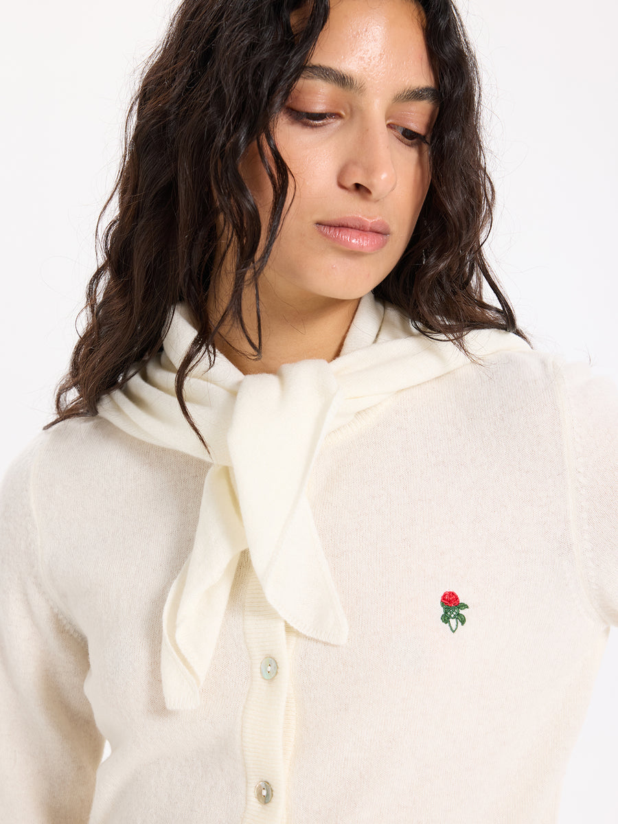 Lover's Knot Wool Cashmere Bandana Scarf