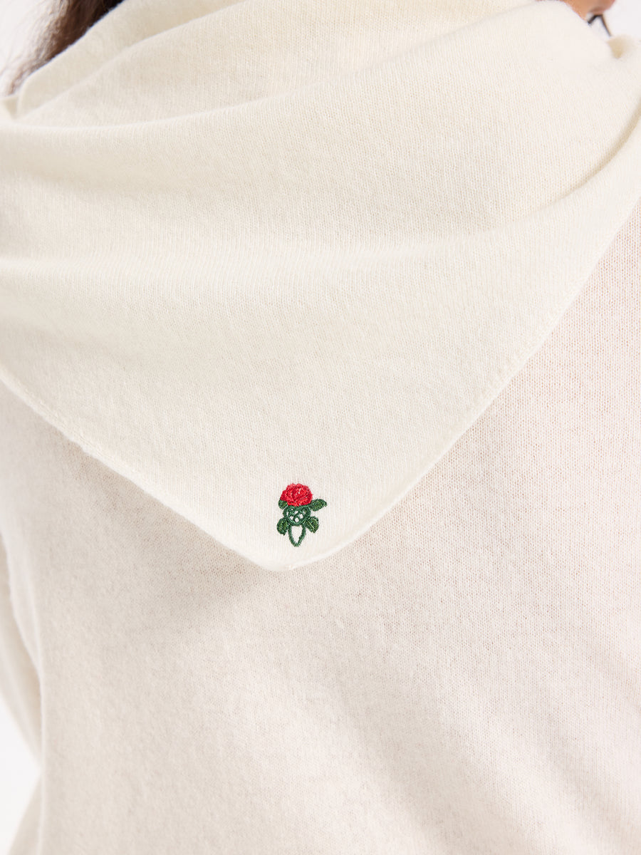 Lover's Knot Wool Cashmere Bandana Scarf