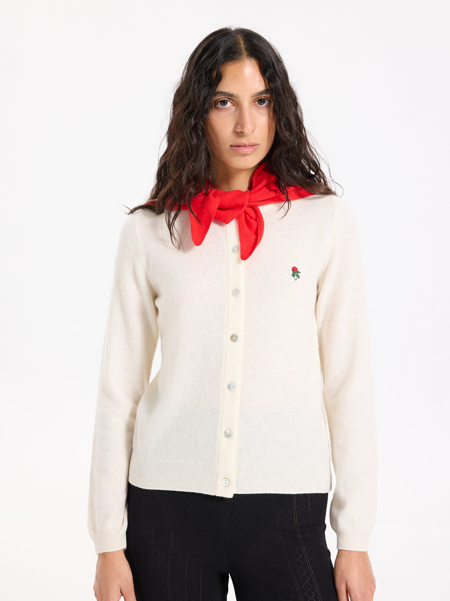 Lover's Knot Wool Cashmere Bandana Scarf