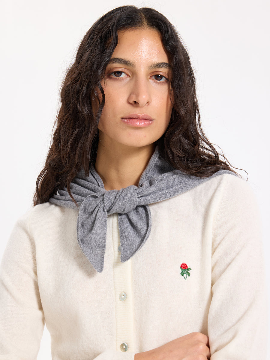 Lover's Knot Wool Cashmere Bandana Scarf