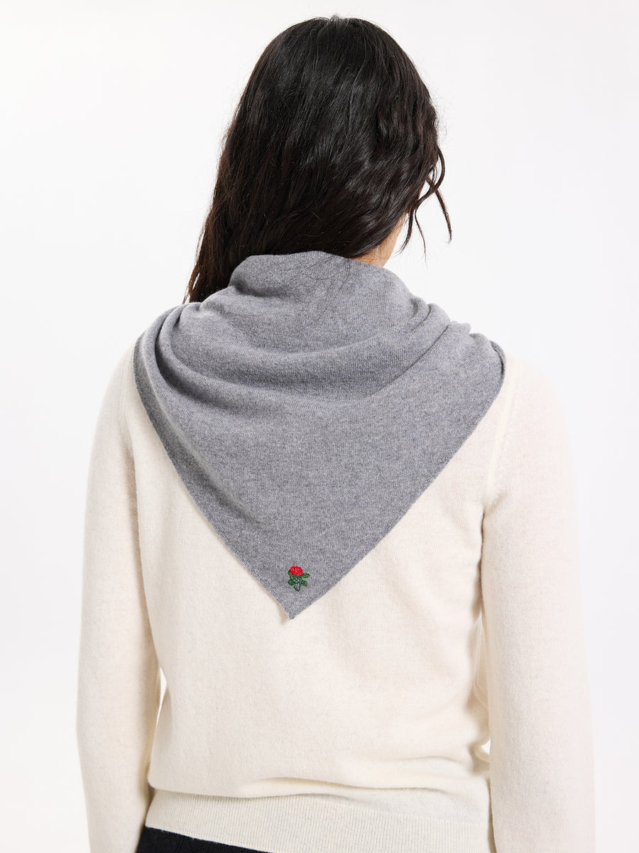 Lover's Knot Wool Cashmere Bandana Scarf