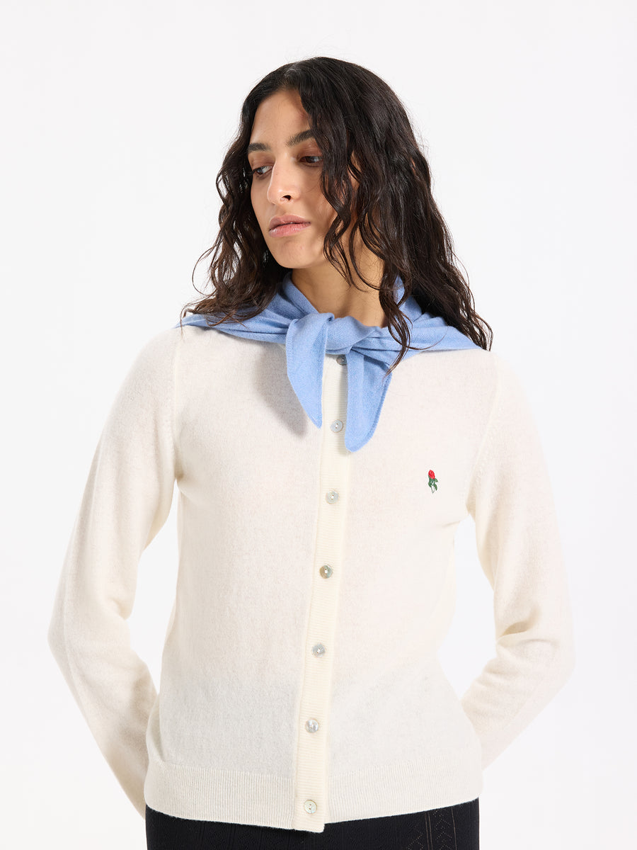 Lover's Knot Wool Cashmere Bandana Scarf