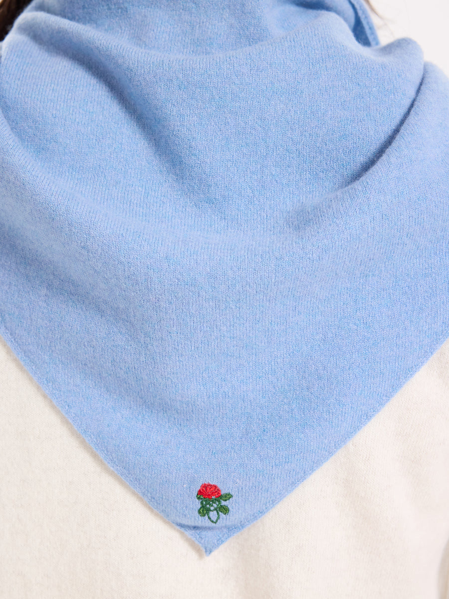 Lover's Knot Wool Cashmere Bandana Scarf