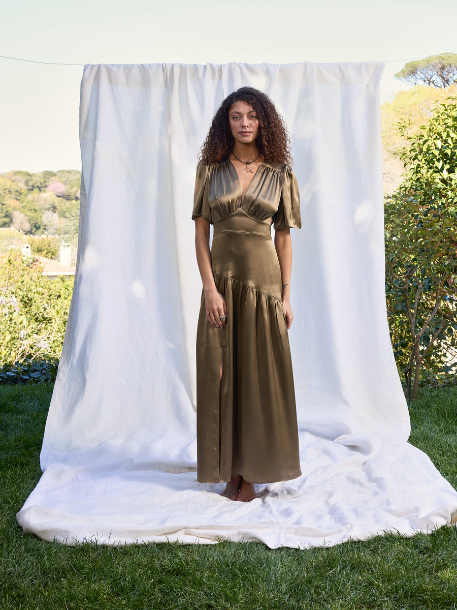 Maira Silk Dress