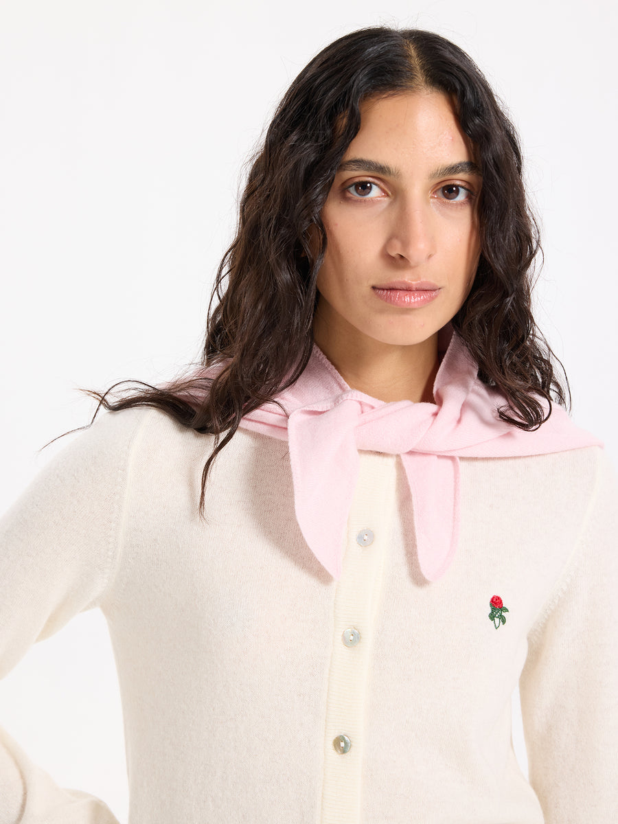 Lover's Knot Wool Cashmere Bandana Scarf