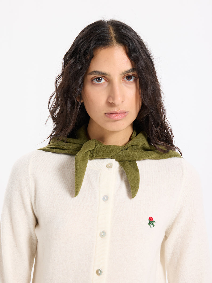 Lover's Knot Wool Cashmere Bandana Scarf