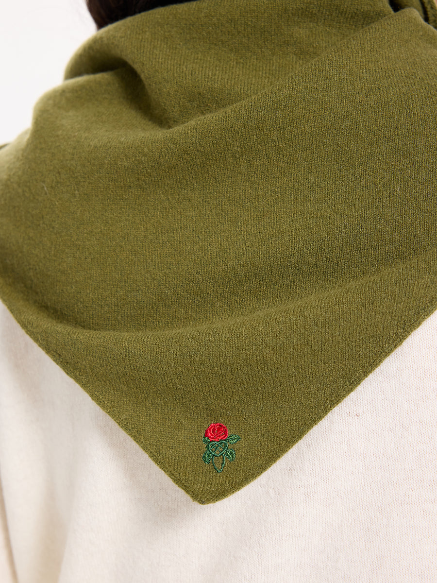 Lover's Knot Wool Cashmere Bandana Scarf