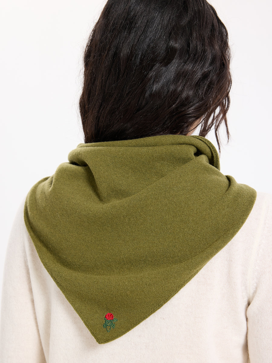 Lover's Knot Wool Cashmere Bandana Scarf