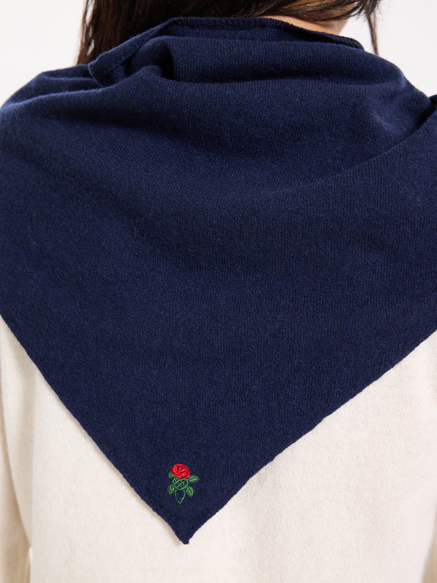 Lover's Knot Wool Cashmere Bandana Scarf