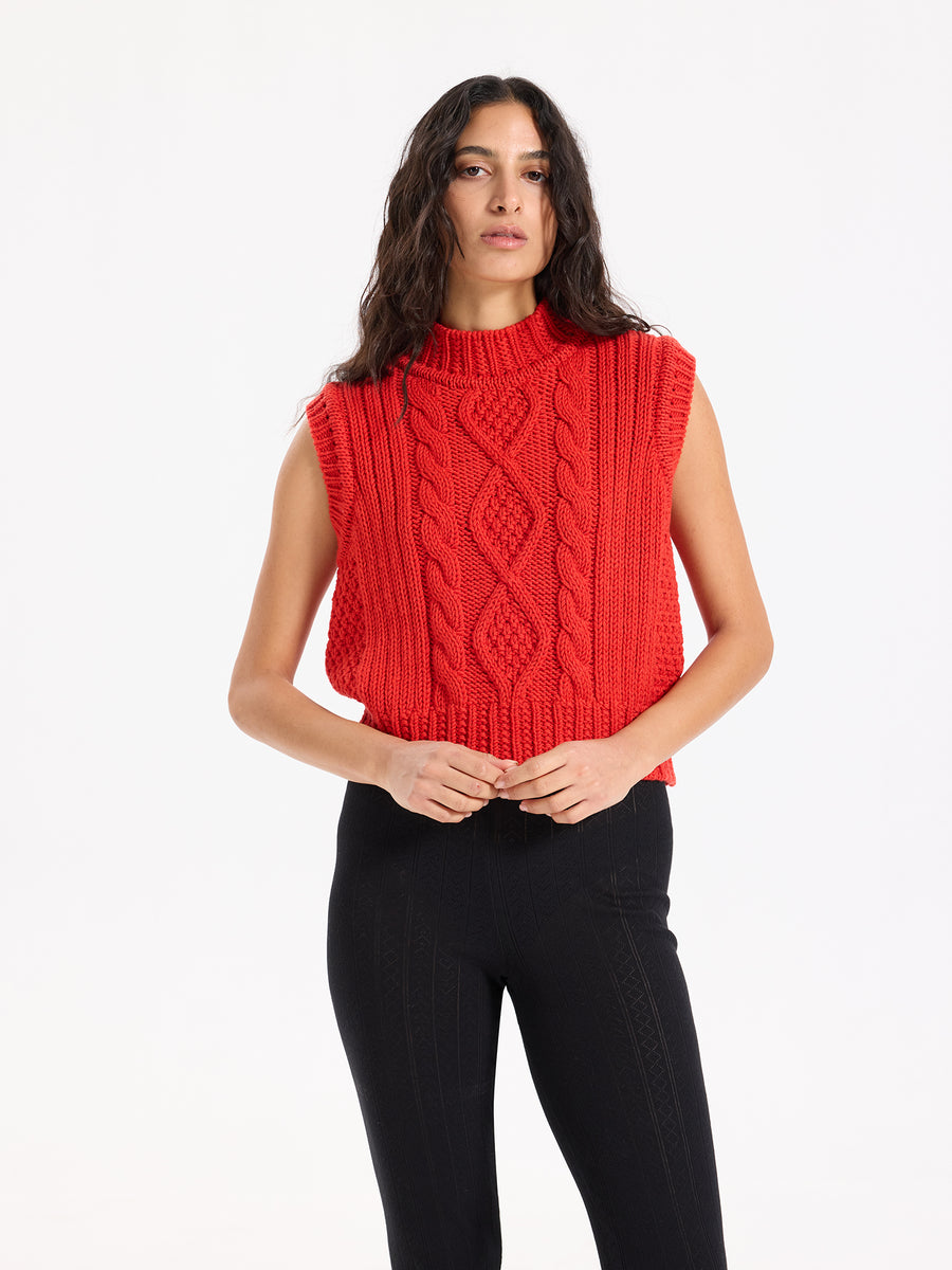 Aran Wool Vest